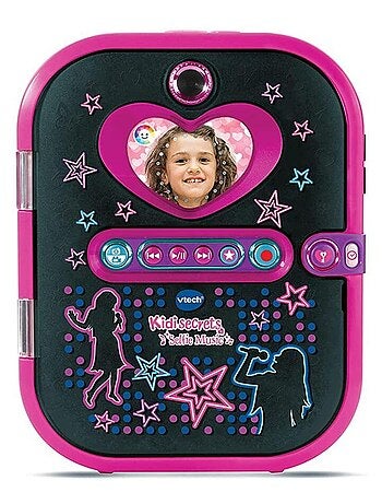 KidiSecrets Selfie Music – Journal intime électronique avec lecteur MP3, double-caméra & recon