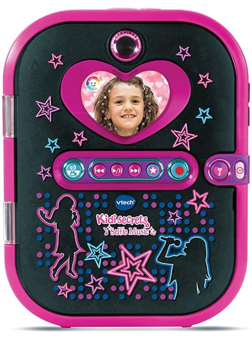 KidiSecrets Selfie Music – Journal intime électronique avec lecteur MP3, double-caméra & recon - Kiabi