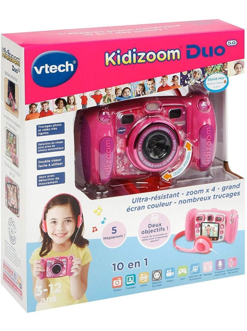 KidiZoom Duo DX – Appareil photo numérique enfant (rose) – Double caméra 5 MP + 2 MP • Selfies - Kiabi