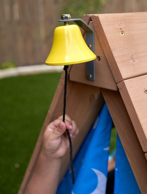 KidKraft - Cabane tipi A Frame en bois avec mur d'escalade pour enfants - Kiabi