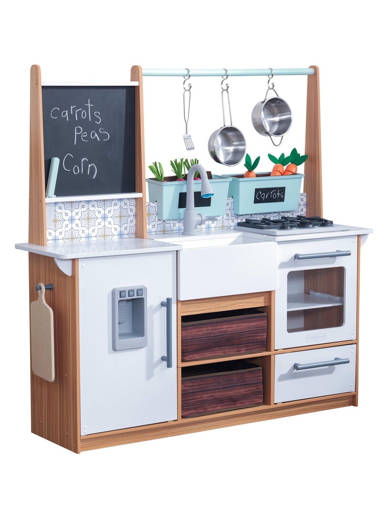 KidKraft - Cuisine enfant en bois Farmhouse avec EZ Kraft Assembly™ - 18 accessoires inclus N/A - Kiabi