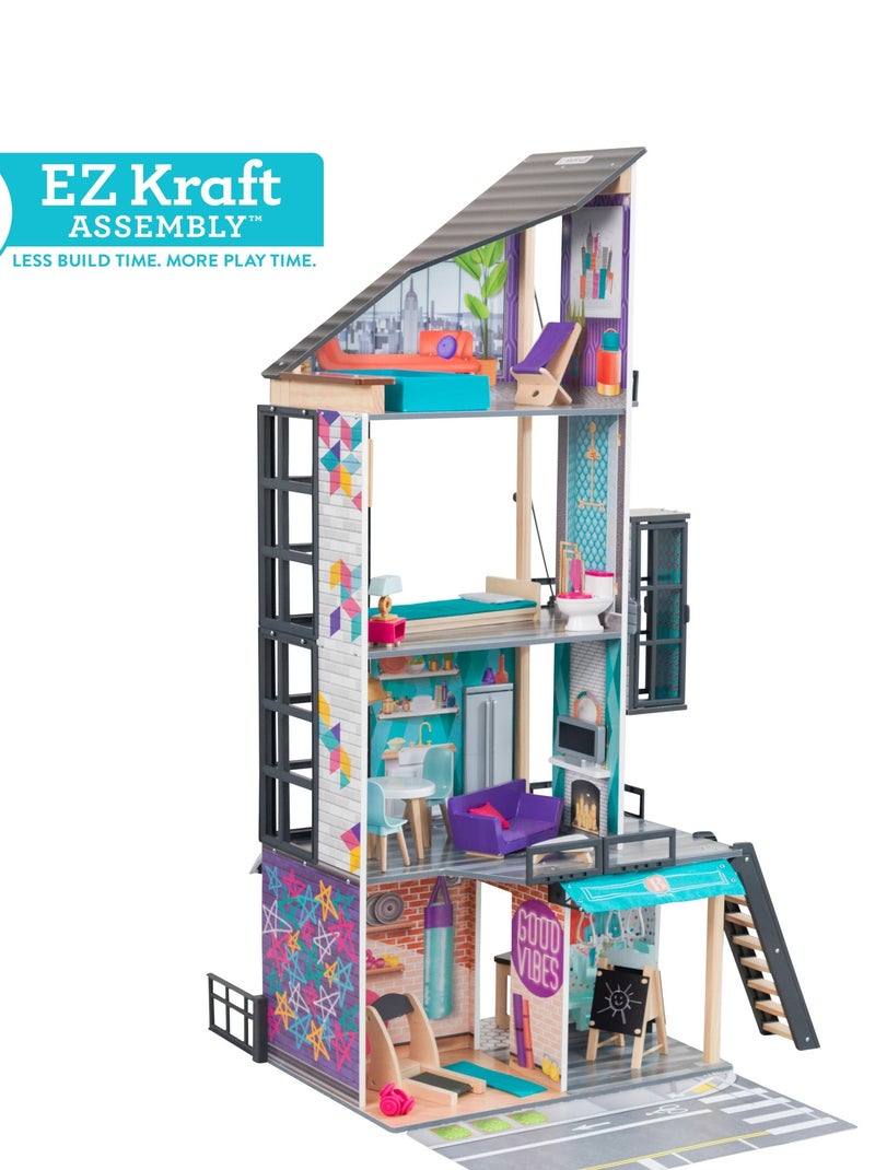 KidKraft - Maison  de poupée en bois Bianca avec 26 accessoires inclus, sons et lumières - EZ Kraft N/A - Kiabi