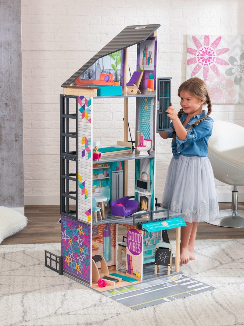 KidKraft - Maison  de poupée en bois Bianca avec 26 accessoires inclus, sons et lumières - EZ Kraft N/A - Kiabi