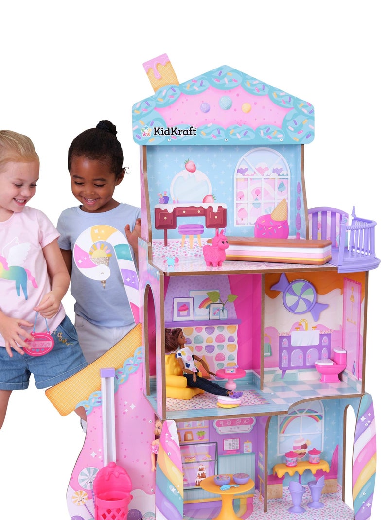 KidKraft - Maison  de poupée en bois Candy Castle avec 28 accessoires inclus - EZ Kraft N/A - Kiabi