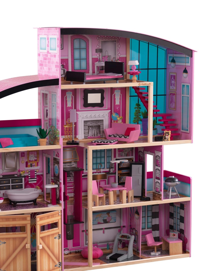 KidKraft - Maison  de poupée en bois Shimmer avec 30 accessoires inclus, sons et lumières N/A - Kiabi