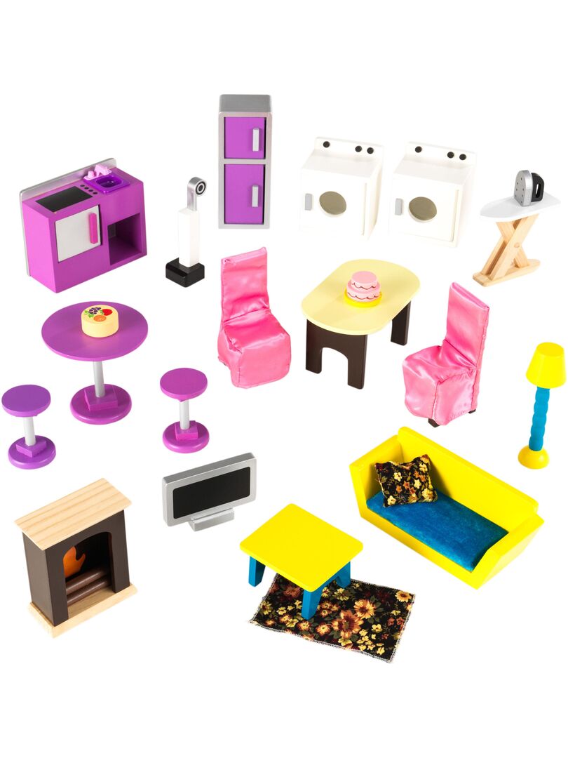 KidKraft - Maison de poupée en bois So Chic avec 46 accessoires inclus -  N/A - Kiabi - 299.99€