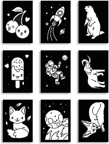 KIDYWOLF - Lot de 3 kits création déco murale