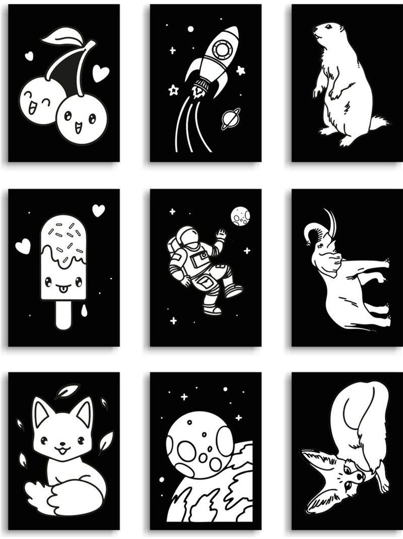 KIDYWOLF - Lot de 3 kits création déco murale Noir - Kiabi