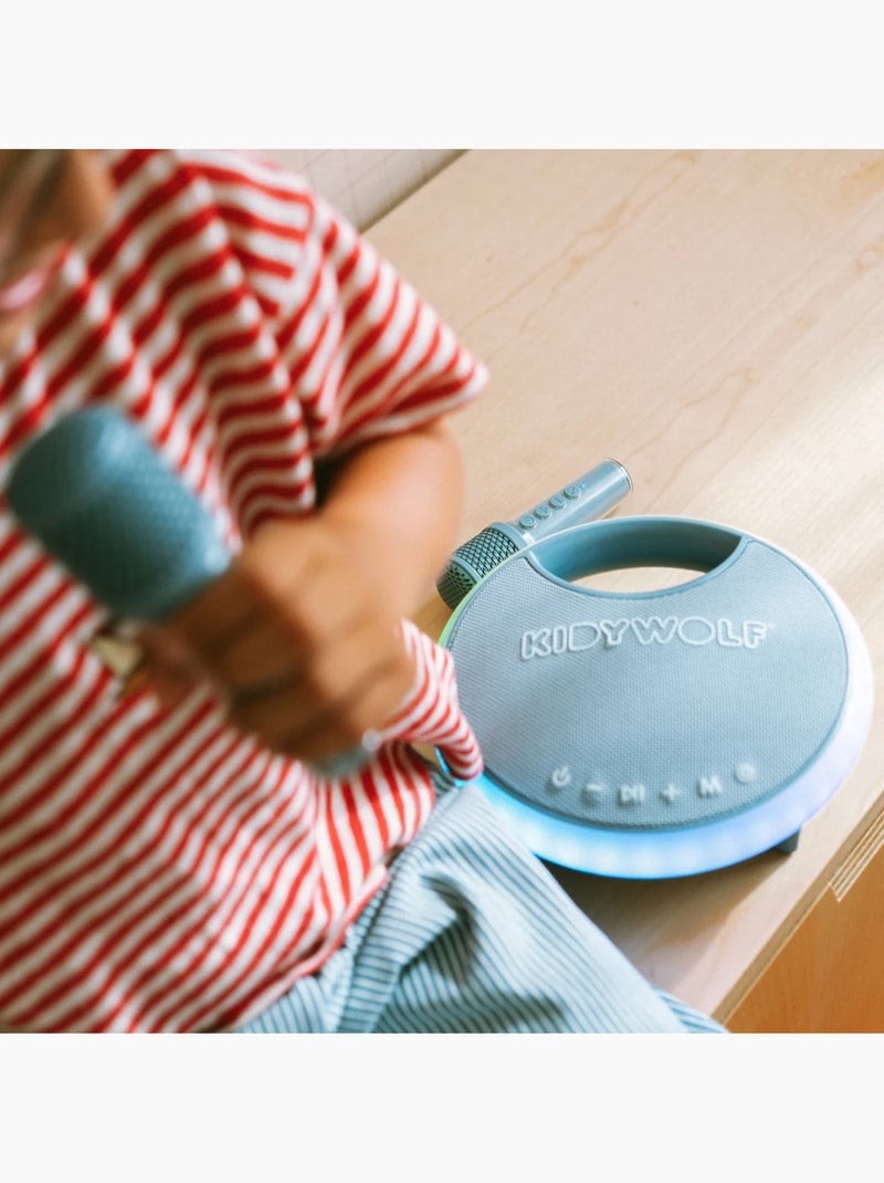 Kidywolf | karaoké portable lumineux enfant avec 2 micros kidykaraoke Bleu - Kiabi