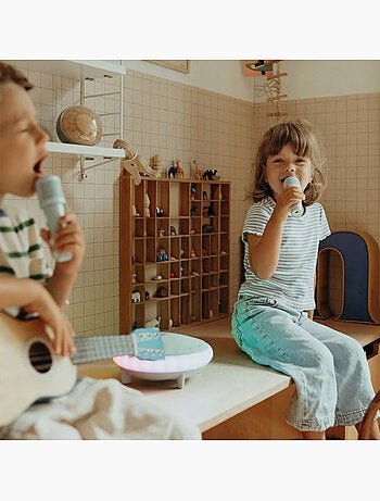 Kidywolf | karaoké portable lumineux enfant avec 2 micros kidykaraoke