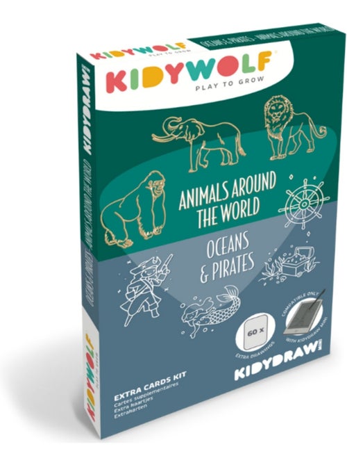 Kidywolf | recharge kidydraw mini 60 cartes animaux et océans & pirates - Kiabi