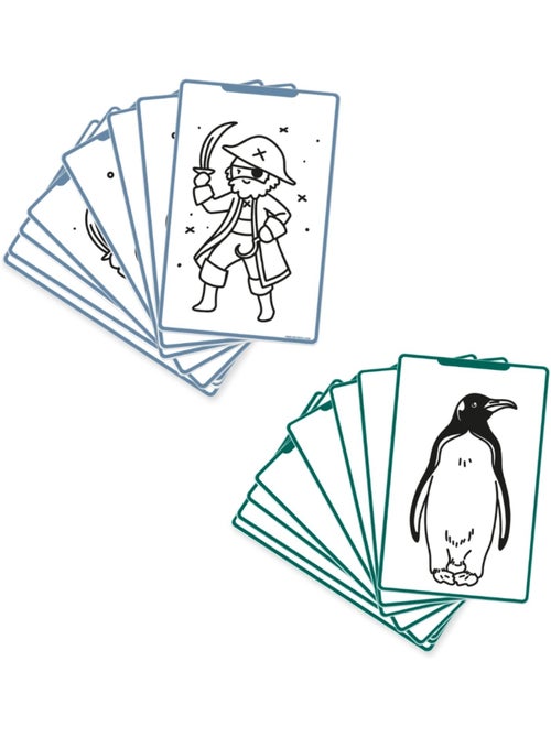 Kidywolf | recharge kidydraw mini 60 cartes animaux et océans & pirates - Kiabi