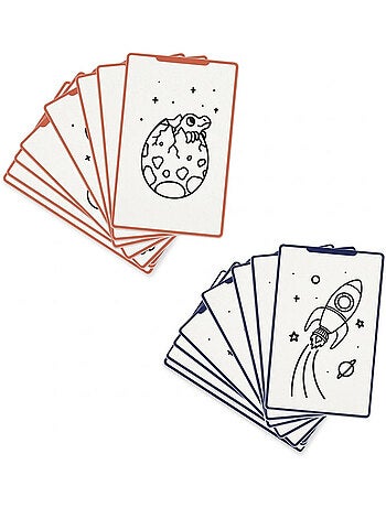 Kidywolf | Recharge Kidydraw Mini 60 cartes Galaxie et Dinosaures