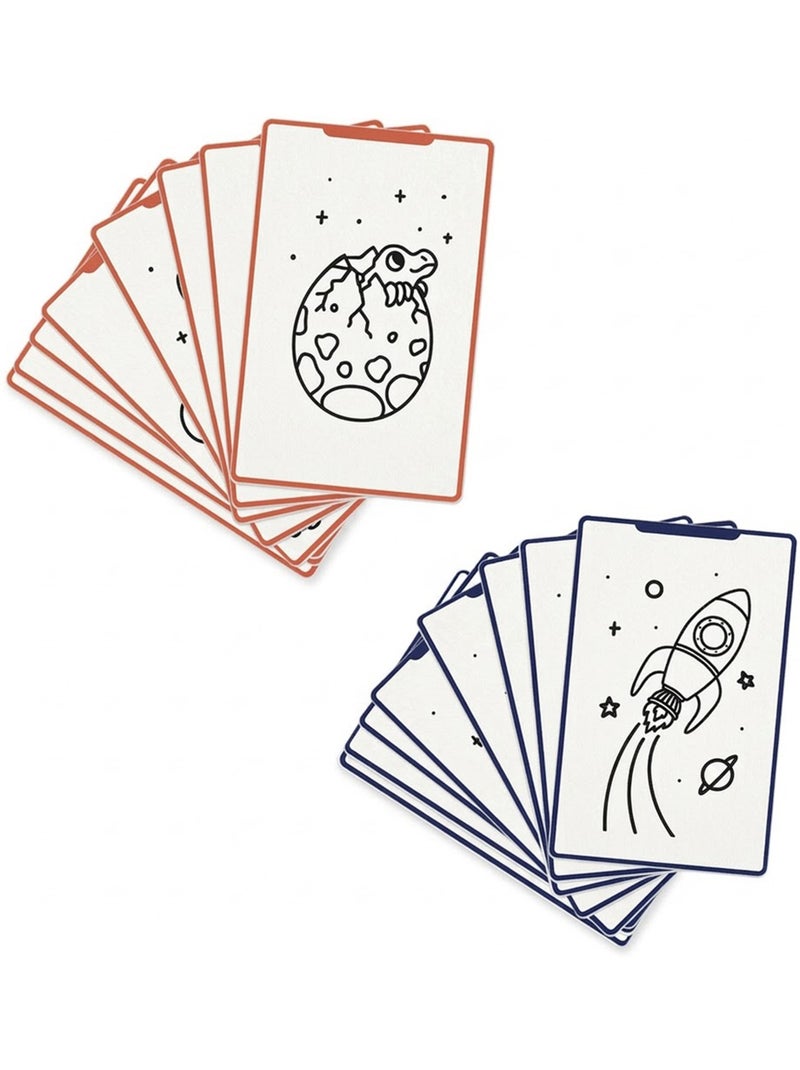 Kidywolf | Recharge Kidydraw Mini 60 cartes Galaxie et Dinosaures Marron - Kiabi