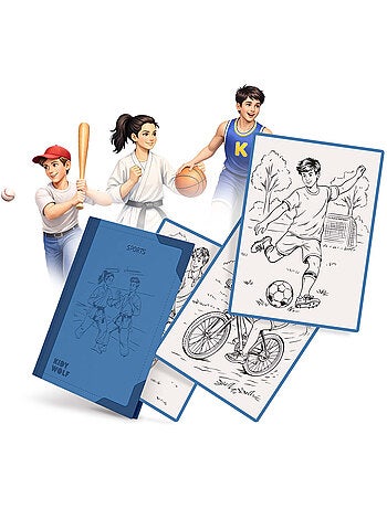 Kidywolf | recharge kidydraw pad 30 cartes à décalquer dès 8 ans