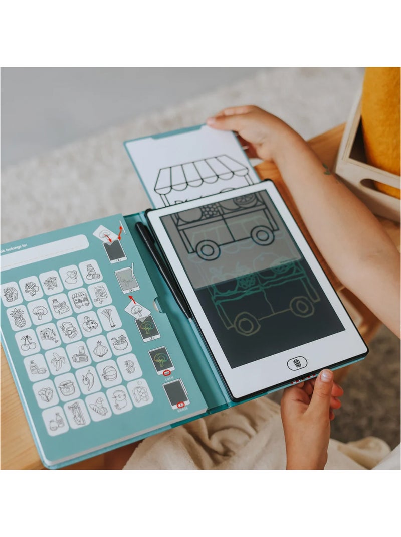 Kidywolf | tablette à dessin enfant lcd kidydraw mini Bleu turquoise - Kiabi