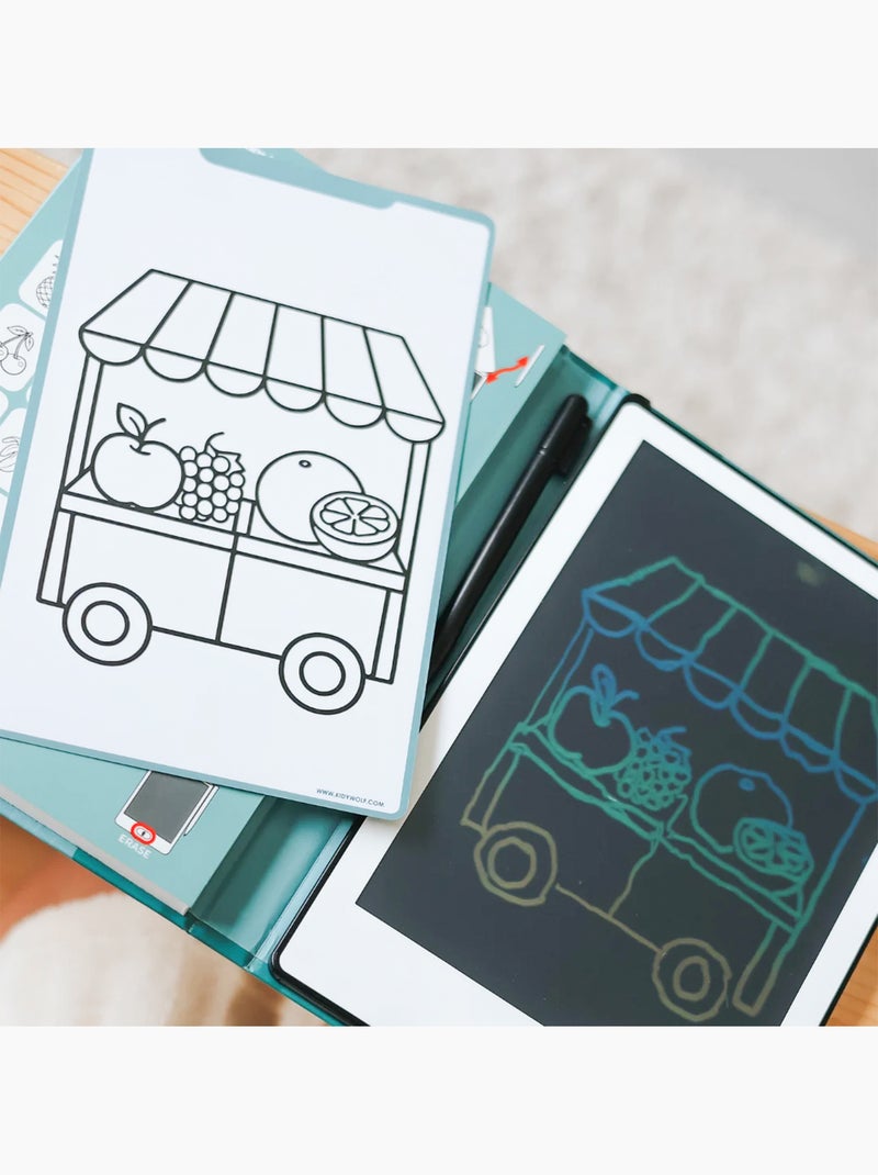 Kidywolf | tablette à dessin enfant lcd kidydraw mini Bleu turquoise - Kiabi