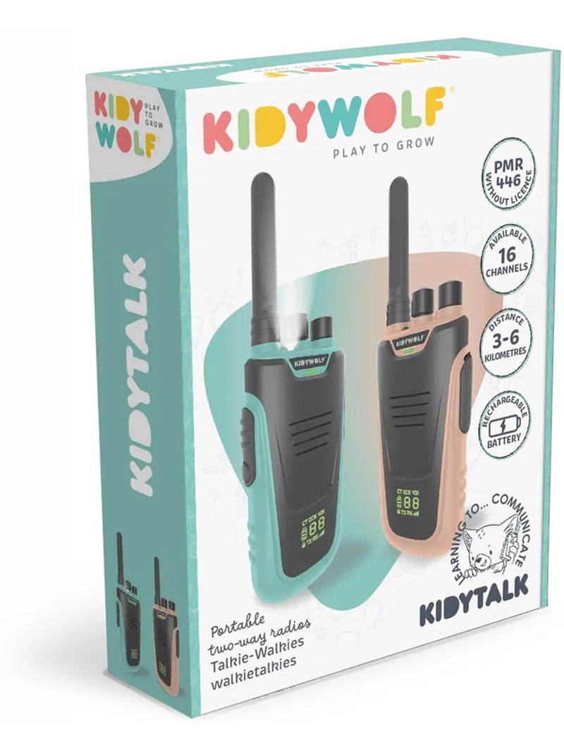 Kidywolf | talkie walkie longue portée pour enfant kidytalk Bleu turquoise - Kiabi