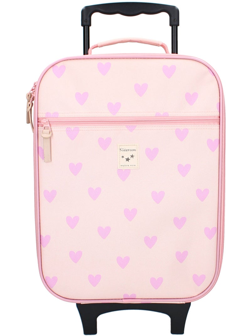Kidzroom - Valise à roulettes Rose - Kiabi