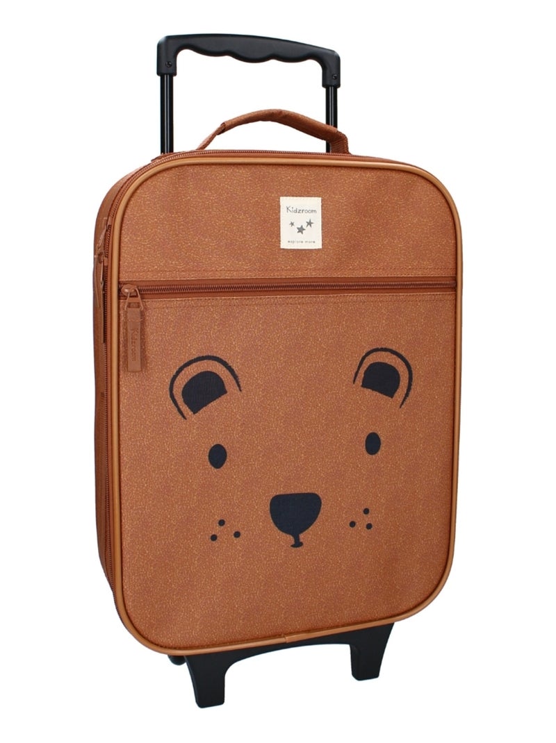 Kidzroom - Valise enfant à roulettes Marron - Kiabi