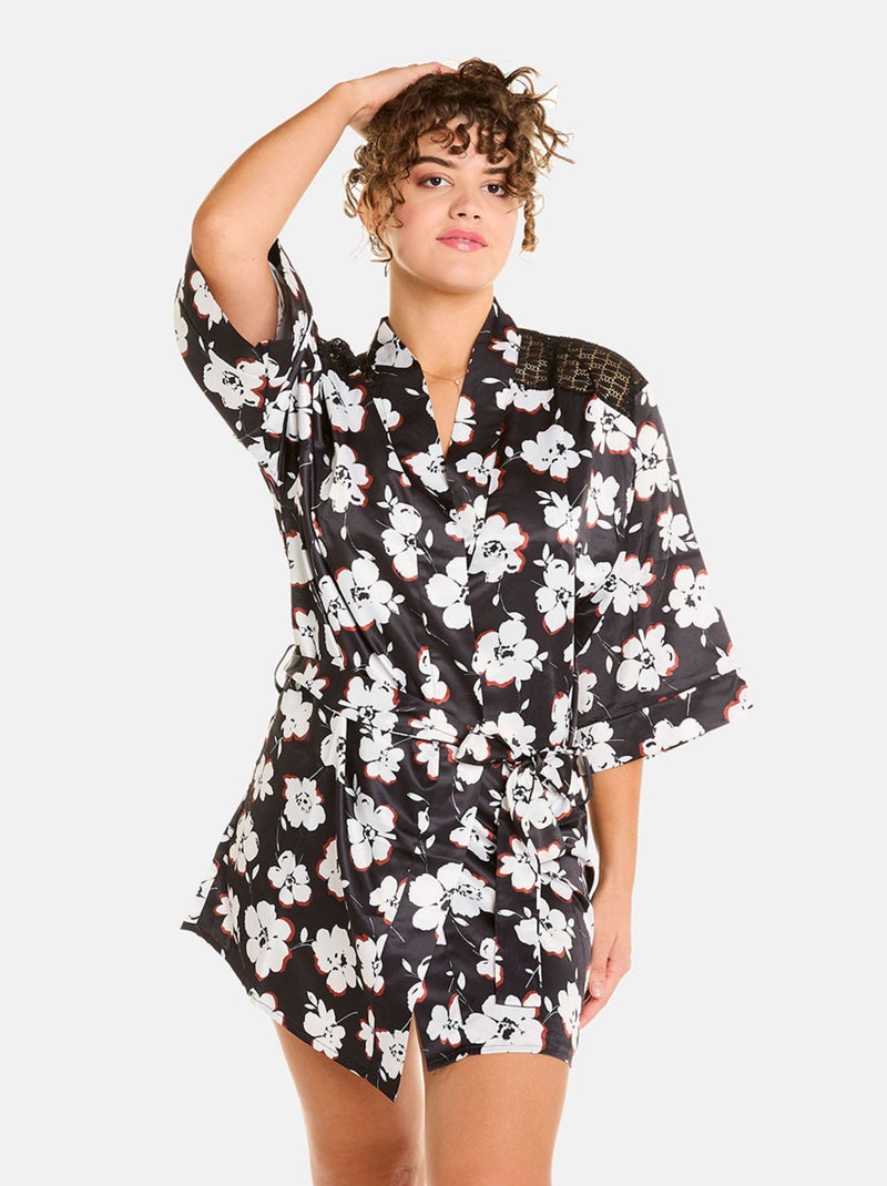 Kimono COOKIE - Camille Cerf & Pomm'Poire Noir - Kiabi