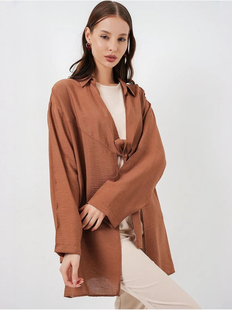 Kimono de plage à longs liens bdart Grège - Kiabi