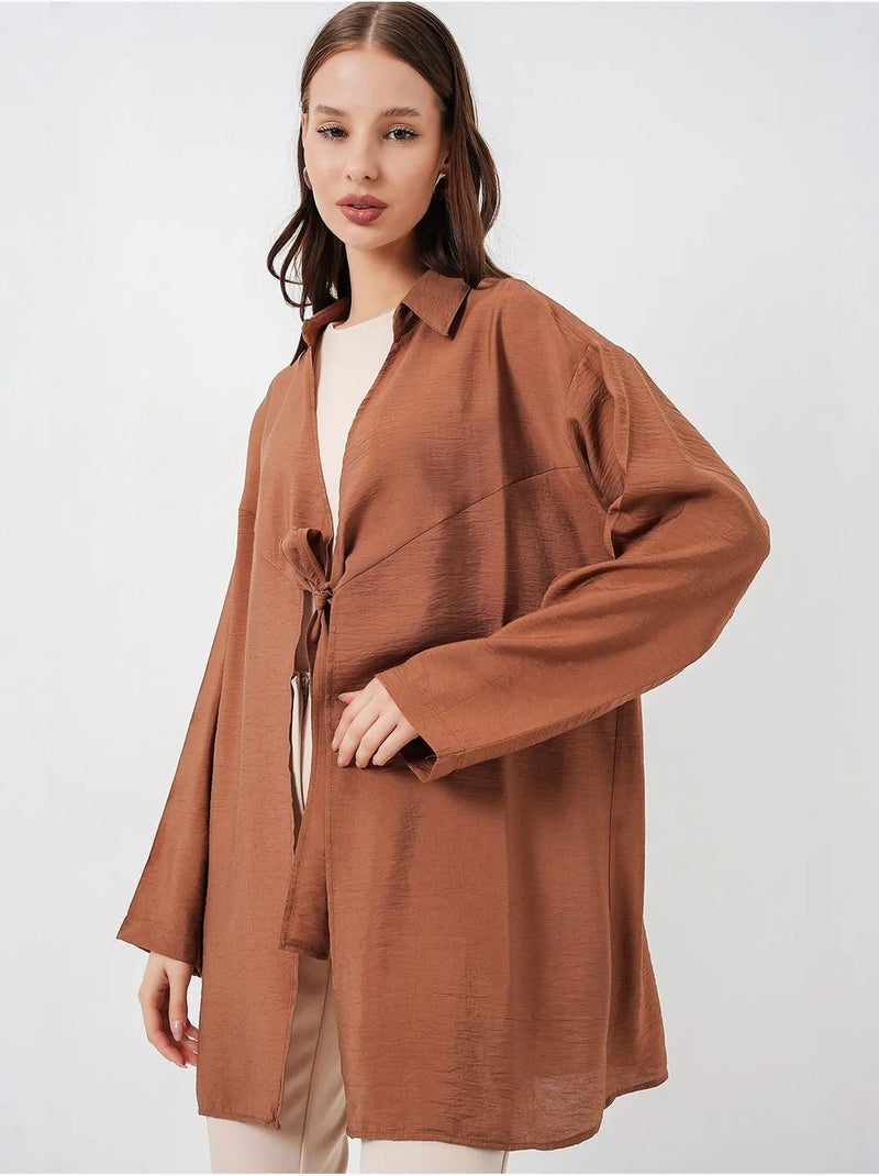 Kimono de plage à longs liens bdart Grège - Kiabi