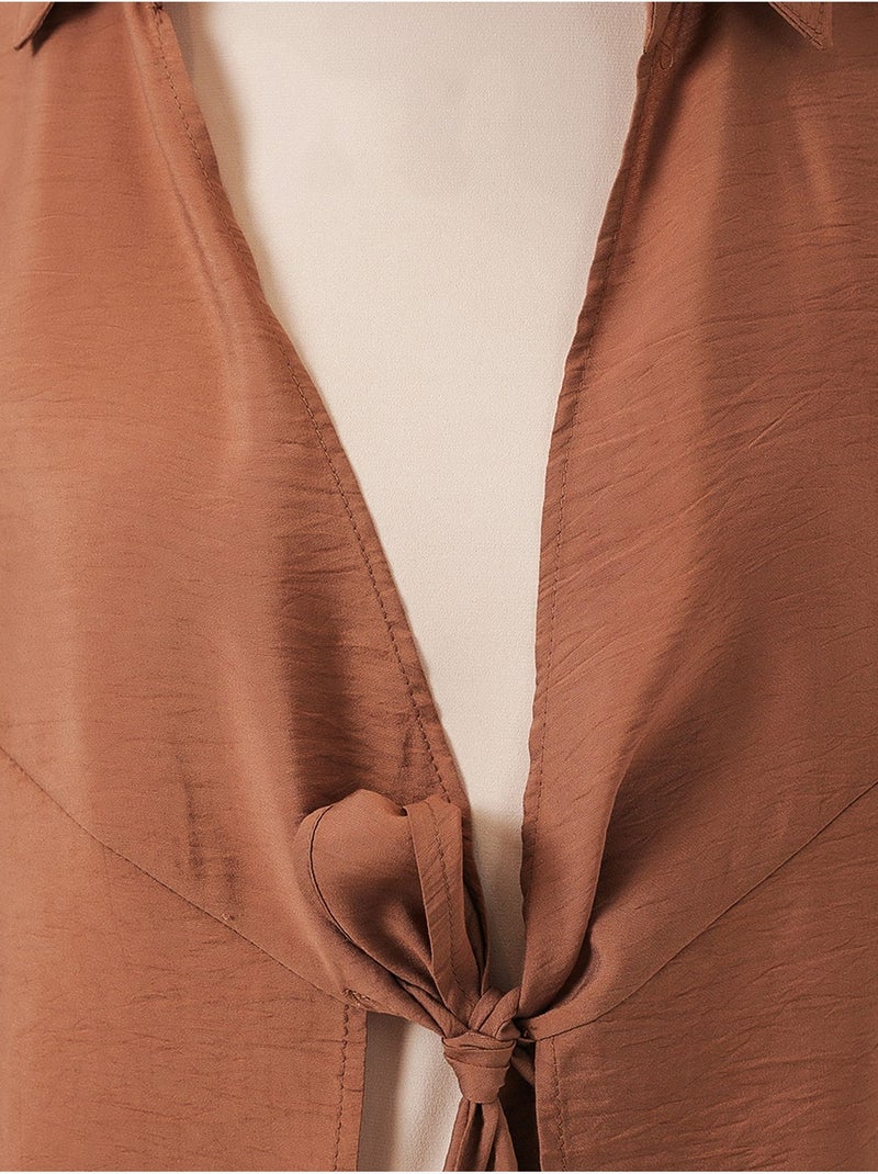 Kimono de plage à longs liens bdart Grège - Kiabi