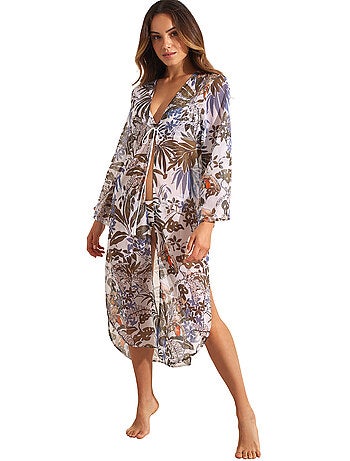 Kimono de plage mi-long AMAZONIA