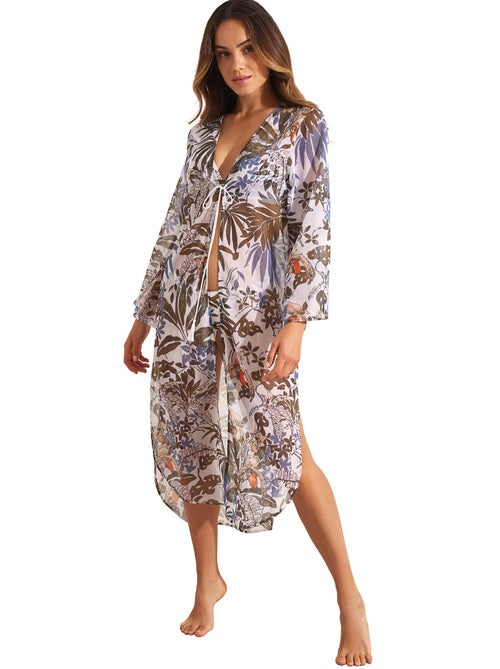 Kimono de plage mi-long AMAZONIA - Kiabi