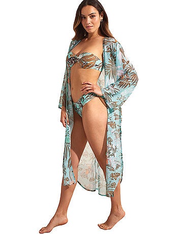 Kimono de plage mi-long AMAZONIA