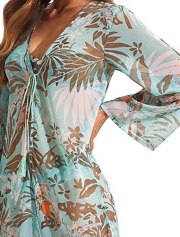 Kimono de plage mi-long AMAZONIA