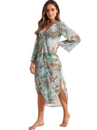 Kimono de plage mi-long AMAZONIA