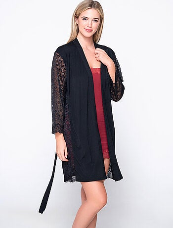 Kimono dentelle manches longues MICRO TOUCH LACE