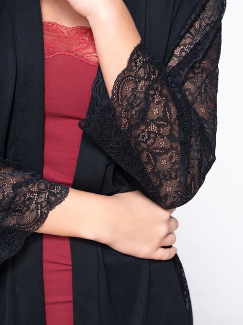 Kimono dentelle manches longues MICRO TOUCH LACE - Kiabi