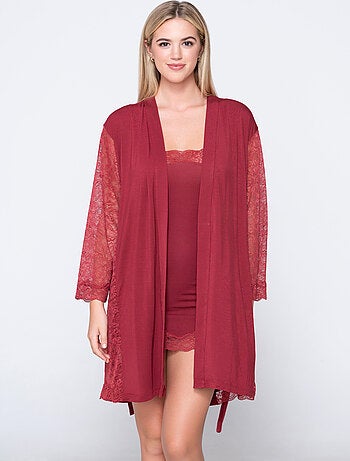 Kimono dentelle manches longues MICRO TOUCH LACE