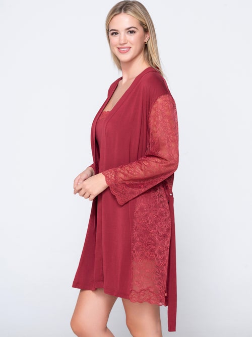 Kimono dentelle manches longues MICRO TOUCH LACE - Kiabi