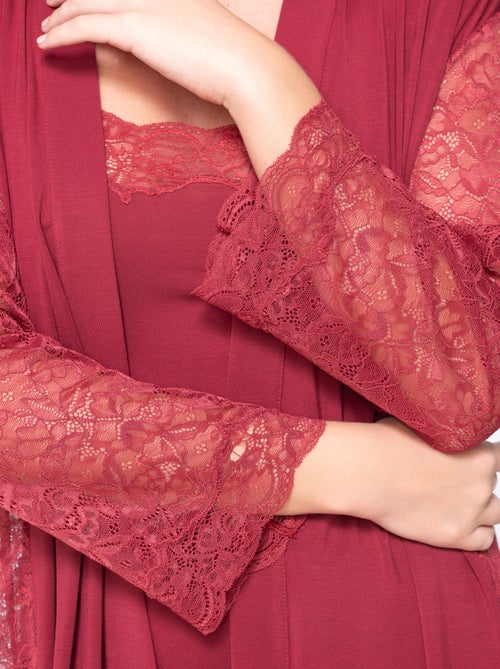 Kimono dentelle manches longues MICRO TOUCH LACE - Kiabi