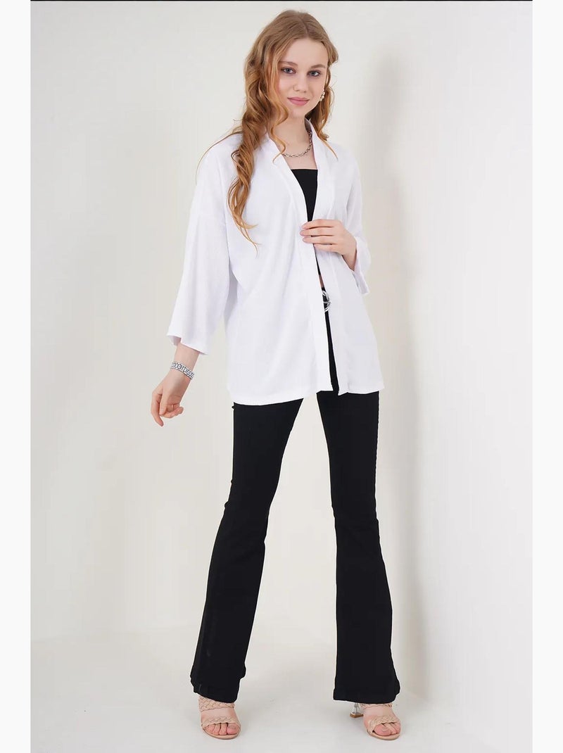 Kimono en tricot bdart Blanc - Kiabi