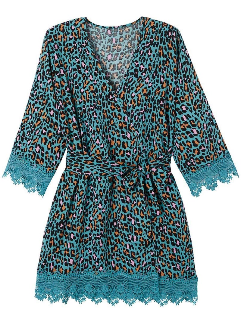 Kimono Féline - Pomm'Poire Bleu - Kiabi