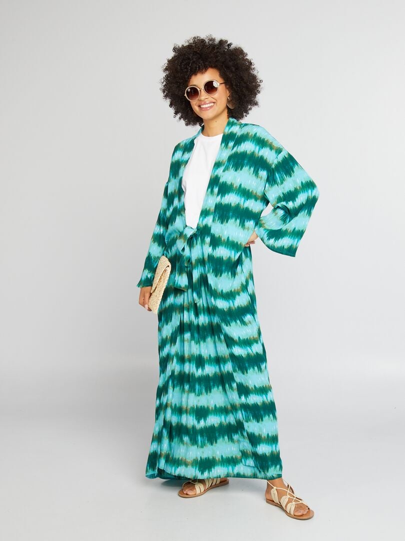 Blazer cintré fleuri Only imprimé vert/noir | La Redoute