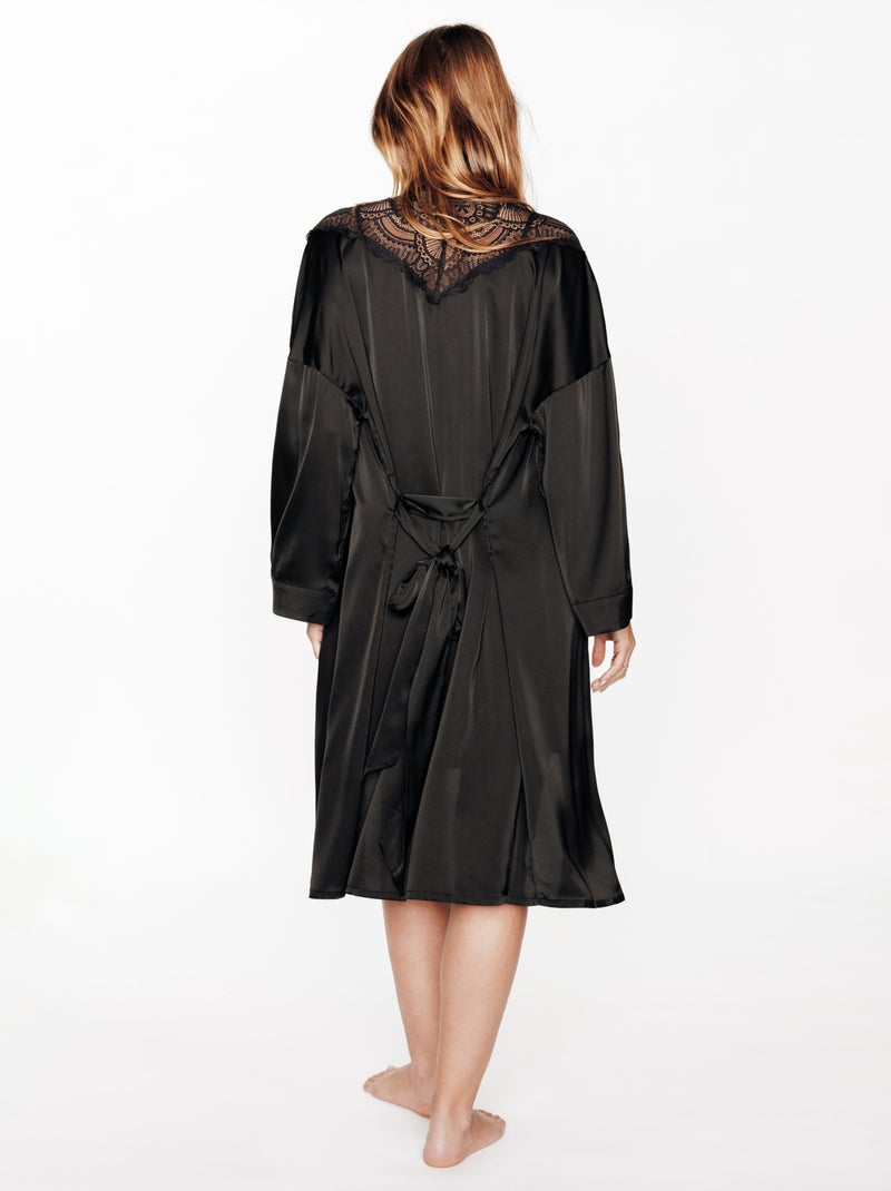 Kimono Gladis - RougeGorge Lingerie Noir - Kiabi