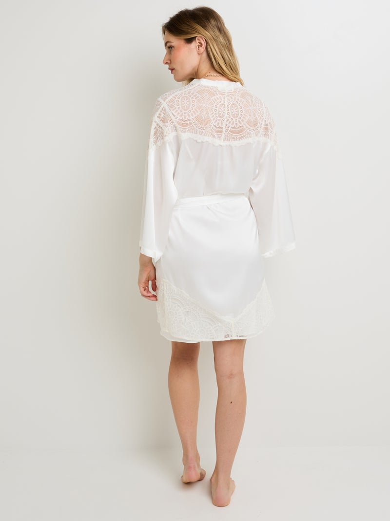 Kimono Gladys - RougeGorge Lingerie Blanc - Kiabi