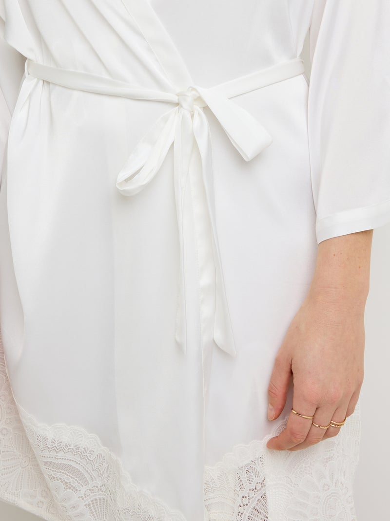 Kimono Gladys - RougeGorge Lingerie Blanc - Kiabi