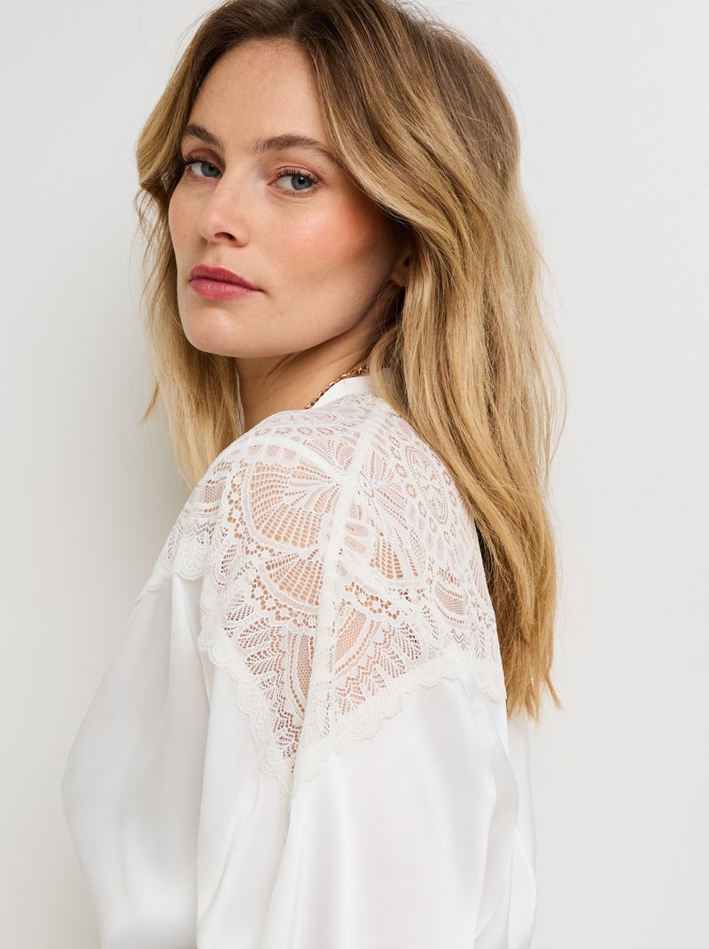 Kimono Gladys - RougeGorge Lingerie Blanc - Kiabi