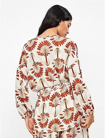 Kimono imprimé palmiers