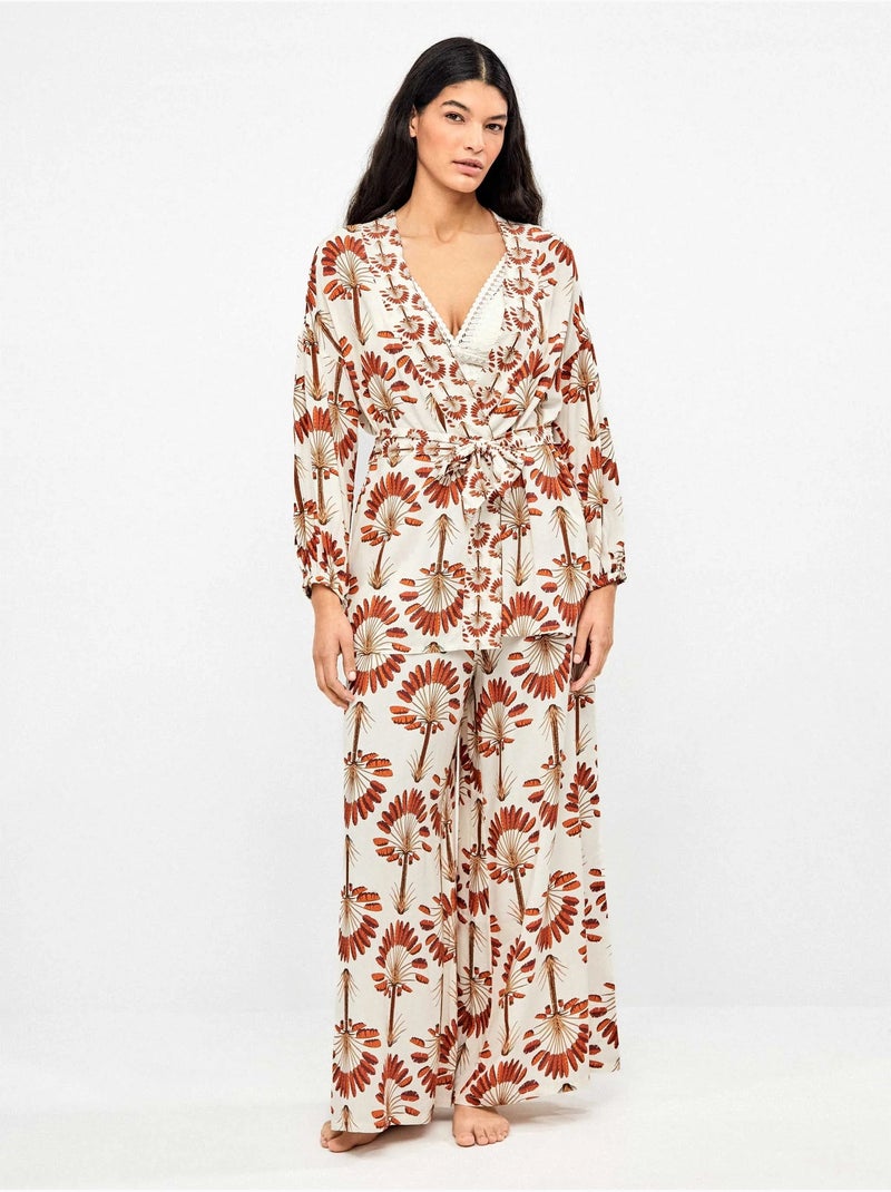 Kimono imprimé palmiers Multicolore - Kiabi