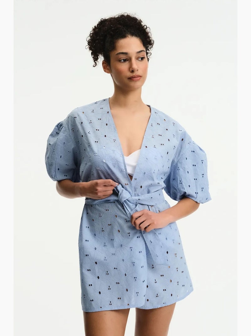 Kimono isabel penti Bleu ciel - Kiabi