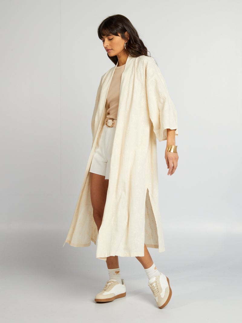 Kimono long Beige - Kiabi