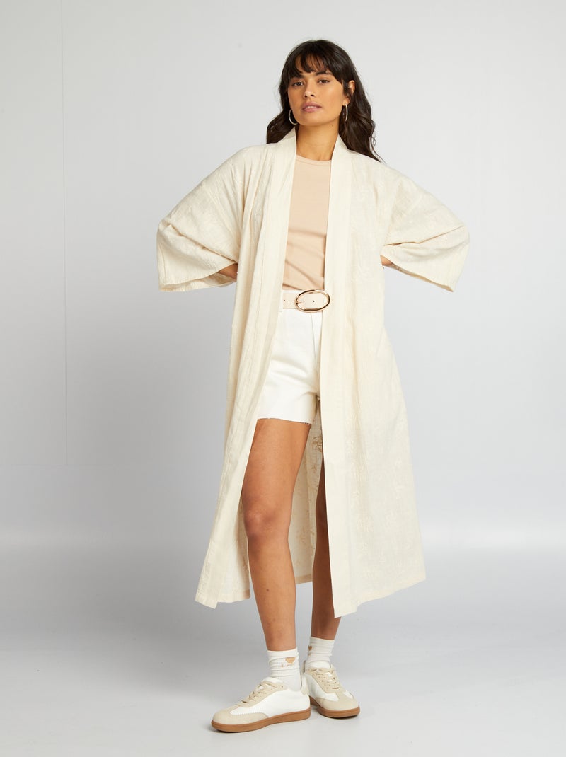 Kimono long Beige - Kiabi